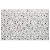 白黒の犬のパターン |かわいい犬の恋人 ファブリック (ファットクウォーター)