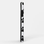 白黒の犬の手の印刷パターン Case-Mate iPhoneケース (裏面/右)