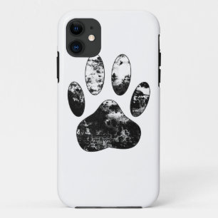 白黒の犬グランジの前刷り iPhone 11 ケース