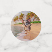 白黒の犬走のビーチ コンフェッティ (スモール正面)