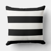 白黒の犬、ハート、ひまわりストライプの クッション (裏面)