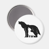 白黒の狼 マグネット (正面/裏面)