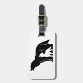 白黒の狼 ラゲッジタグ (正面縦)