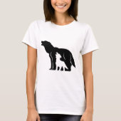 白黒の狼 Tシャツ (正面)