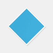 白黒の猫が乗った青い背景 スタンダードカクテルナプキン (角)