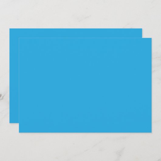 白黒の猫が乗った青い背景 招待状 (正面/裏面)