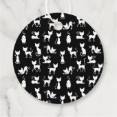 白黒の猫シルエット フェイバータグ (裏面)
