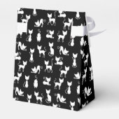 白黒の猫シルエット フェイバーボックス (裏面サイド)