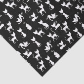 白黒の猫シルエット 薄葉紙 (詳細)