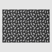 白黒の猫シルエット 薄葉紙 (正面)