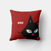 白黒の猫 クッション (裏面)