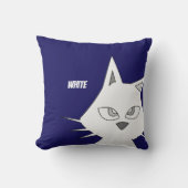 白黒の猫 クッション (正面)