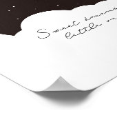 白黒の甘い夢の小さなベビーポスター ポスター (角)