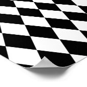 白黒の甘草パターン ポスター (角)