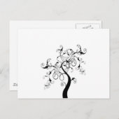 白黒の生命の木 ポストカード (正面/裏面)