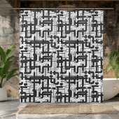 白黒の産業用デザインシャワーカーテン シャワーカーテン