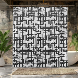 白黒の産業用デザインシャワーカーテン シャワーカーテン