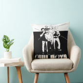 白黒の男の子が笑い声をあげる クッション (椅子)