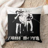 白黒の男の子が笑い声をあげる クッション (ブランケット)