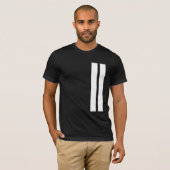 白黒の男性のTシャツ Tシャツ (正面フル)