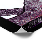 白黒の異人種間カップルの抱き合うアートワーク ポスター (角)