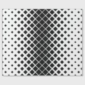 白黒の白黒パターンは衰退します ラッピングペーパー (フラット)