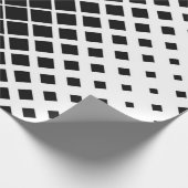 白黒の白黒パターンは衰退します ラッピングペーパー (角)