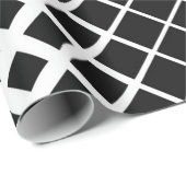 白黒の白黒パターンは衰退します ラッピングペーパー (ロールコーナー)