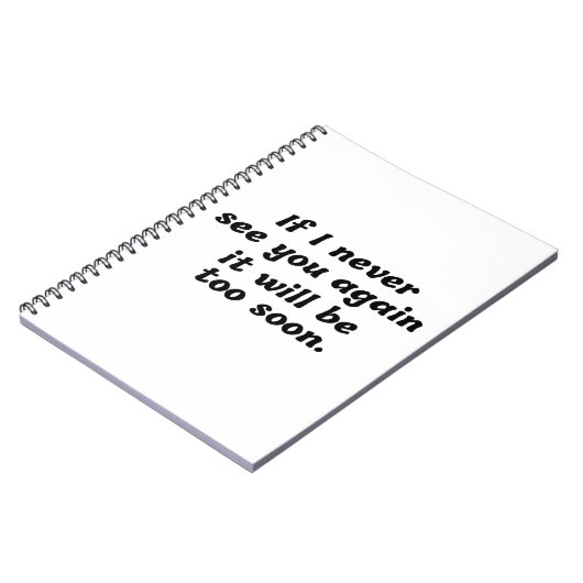 白黒の皮肉引用文 ノートブック (左側)