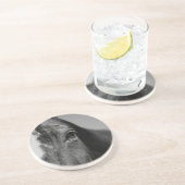 白黒の目のアートワーク コースター (側面)