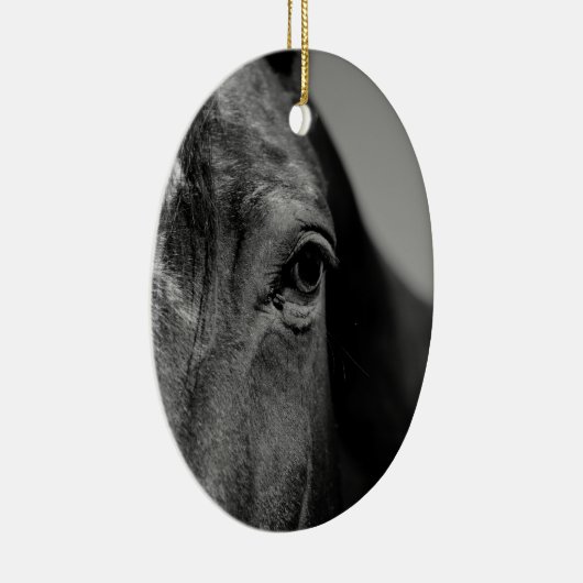 白黒の目のアートワーク セラミックオーナメント (右)