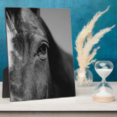 白黒の目のアートワーク フォトプラーク (側面)