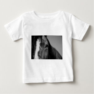 白黒の目のアートワーク ベビーTシャツ
