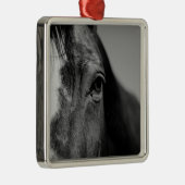 白黒の目のアートワーク メタルオーナメント (右)