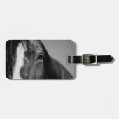 白黒の目のアートワーク ラゲッジタグ (正面横)