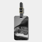 白黒の目のアートワーク ラゲッジタグ (正面縦)