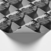 白黒の目のアートワーク ラッピングペーパー (角)