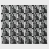 白黒の目のアートワーク ラッピングペーパー (フラット)