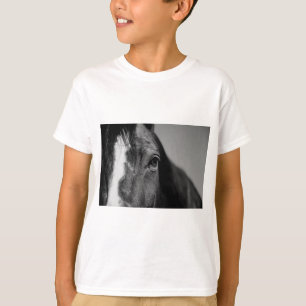 白黒の目のアートワーク Tシャツ