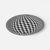 白黒の目の錯覚 ペーパープレート (アングル)
