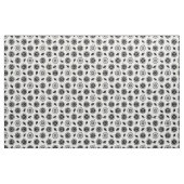 白黒の目盛りキャップ模様 ファブリック (ファットクウォーター)