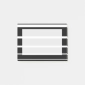 白黒の目盛り付きストライプの付箋 ポストイット (正面)