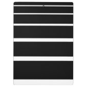 白黒の目盛り付きストライプ クリップボード (裏面)