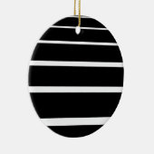 白黒の目盛り付きストライプ セラミックオーナメント (右)