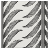 白黒の直線オリーブの枝 ファブリック (クローズアップ)