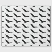 白黒の着陸用イーグル ラッピングペーパー (フラット)