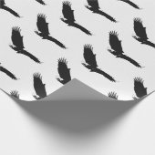 白黒の着陸用イーグル ラッピングペーパー (角)