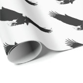 白黒の着陸用イーグル ラッピングペーパー (ロールコーナー)