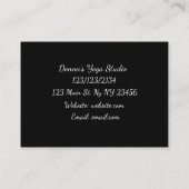 白黒の瞑想ヨガビジネスカード 名刺 (裏面)