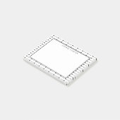 白黒の矢印のパーソナライズされた付箋 ポストイット (アングル)